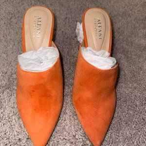 Alfani Womens Step N Flex Junnee Mul Apricot Orange Suede 7W